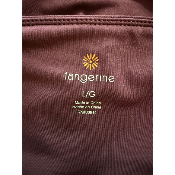 Tangerine Womens Purple Pink Athleisure High Waist Capri Leggings Size Large - Picture 4 of 6